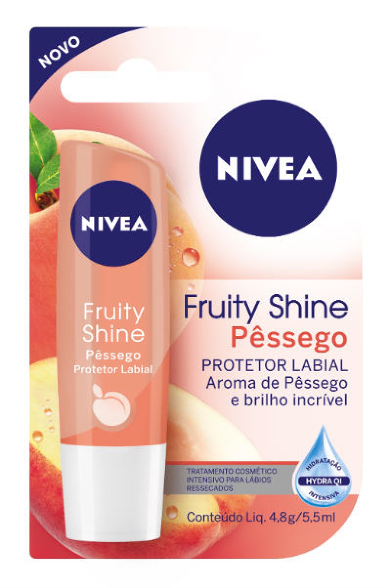 NIVEA lança protetor labial Fruity Shine Pêssego