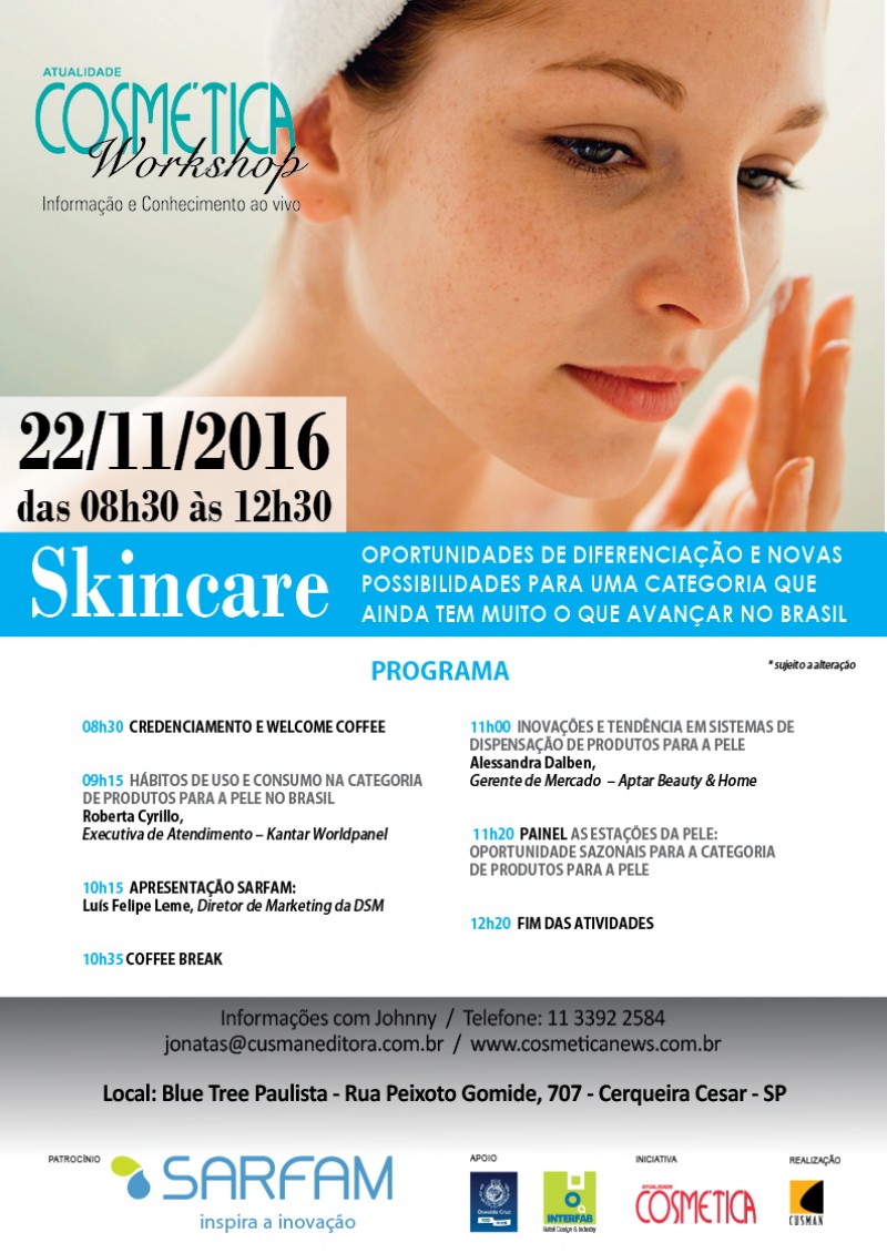 Workshop Atualidade Cosmética - Skin Care