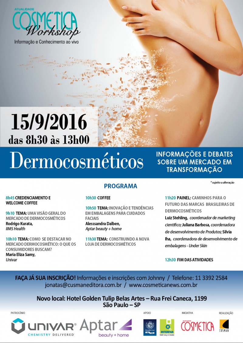 Workshop Atualidade Cosmética - Dermocosméticos São Paulo