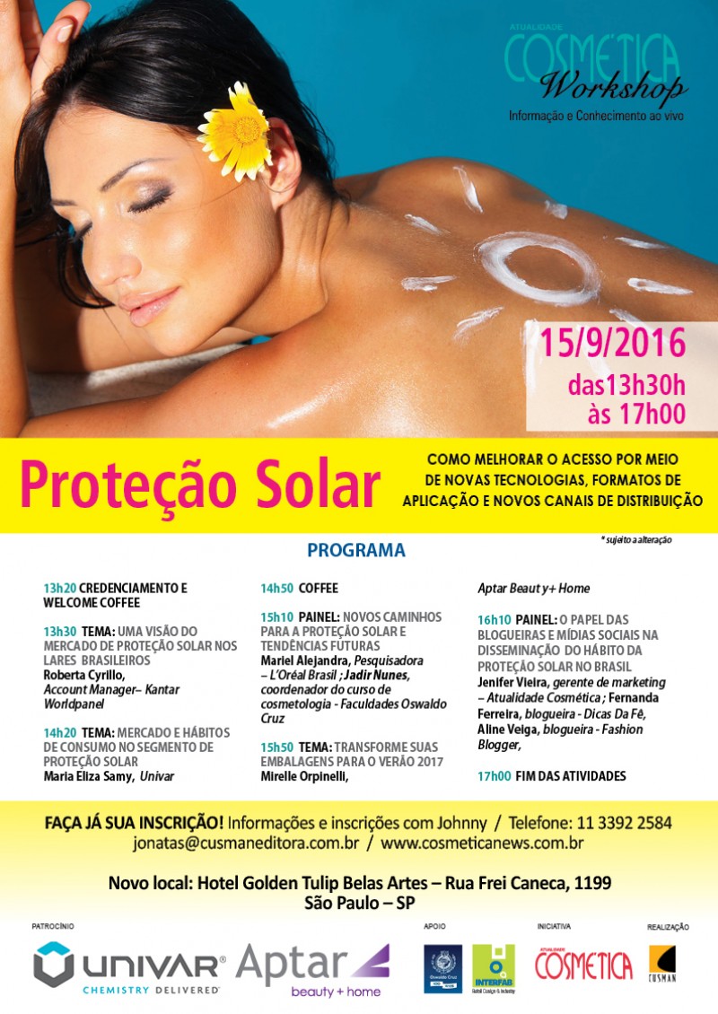 Workshop Atualidade Cosmética - Proteção Solar SP
